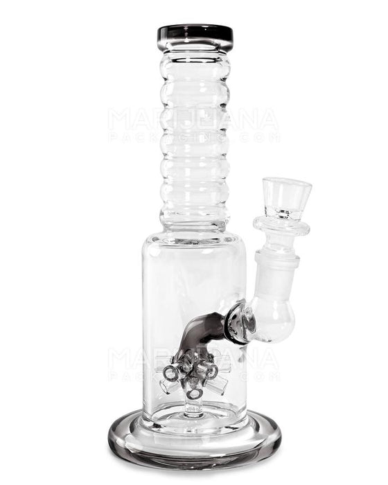 8" Smoke Trim Satellite Perc Water Pipe 14mm - The Smoking Hound