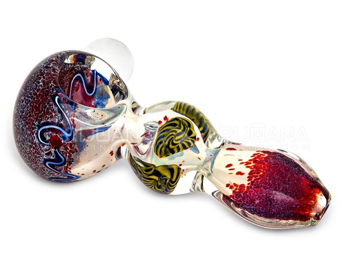 Assorted Bulge Flat Mouth Color Marble Hand Pipe 4" - The Smoking Hound