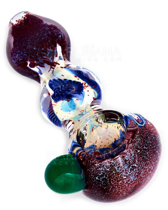 Assorted Bulge Flat Mouth Color Marble Hand Pipe 4" - The Smoking Hound