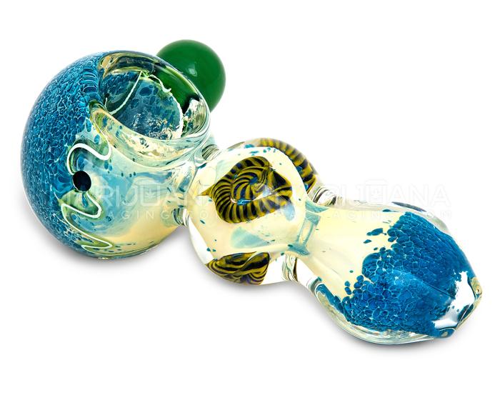 Assorted Bulge Flat Mouth Color Marble Hand Pipe 4" - The Smoking Hound