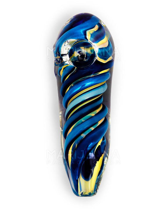 Assorted Heavy Fumed Thick Spiral Hand Pipe 4.5" - The Smoking Hound