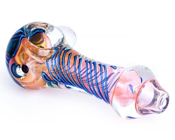 Assorted Double Blown Fumed Knocker Hand Pipe 4.5" - The Smoking Hound