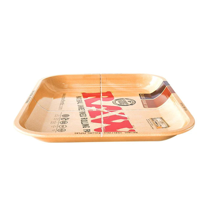 RAW CLASSIC ROLLING TRAY 7in x 5in - Mini - Metal - The Smoking Hound